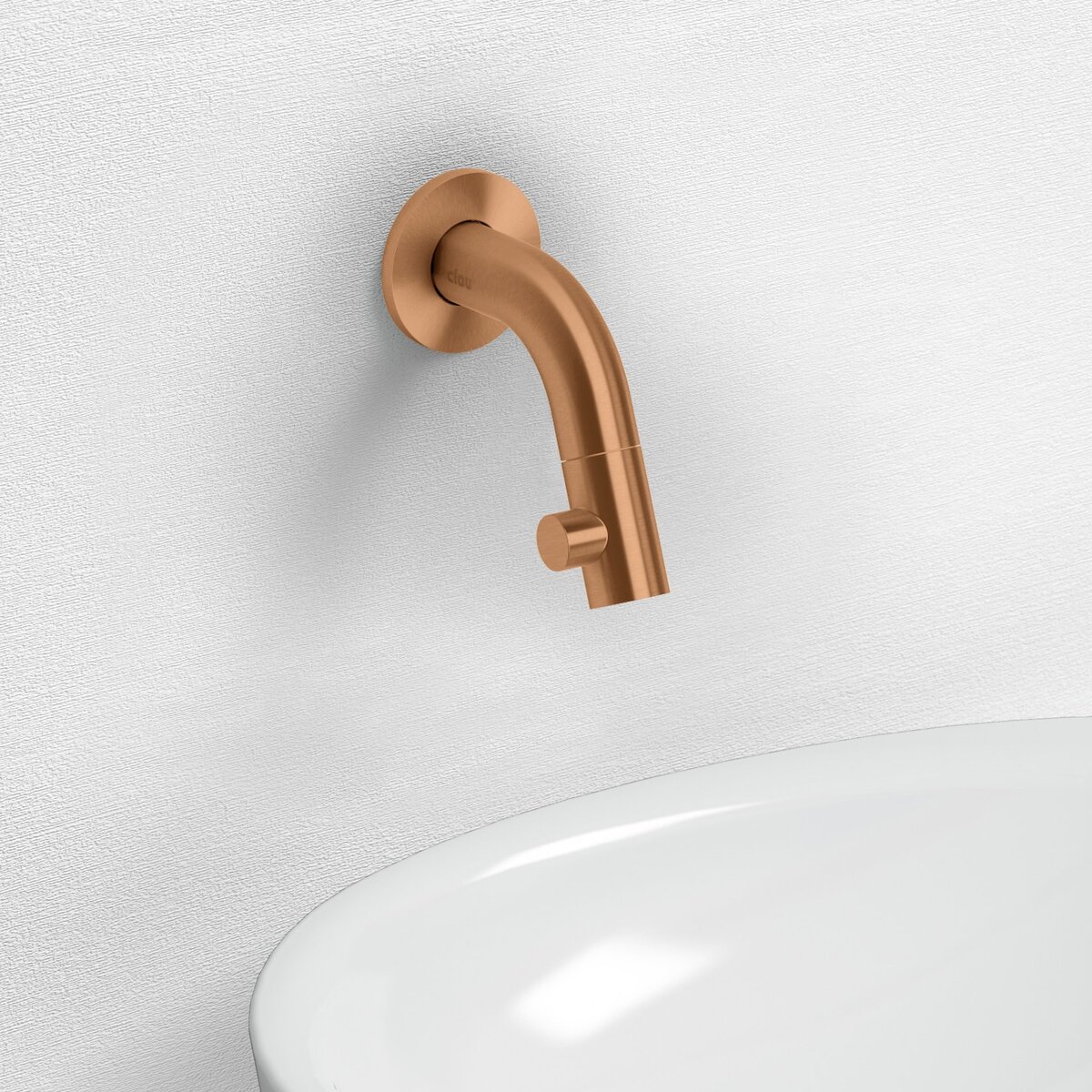 Clou Kaldur Fonteinkraan Korte Uitloop 7.4x6.8 cm Geborsteld Brons PVD