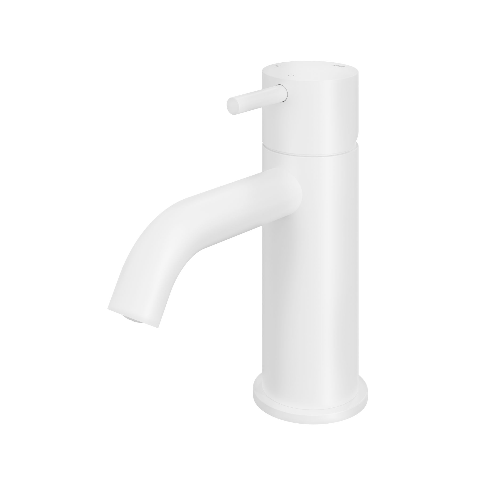 Hotbath Cobber Opbouw Lage Wastafelmengkraan Met Gebogen Uitloop Mat Wit