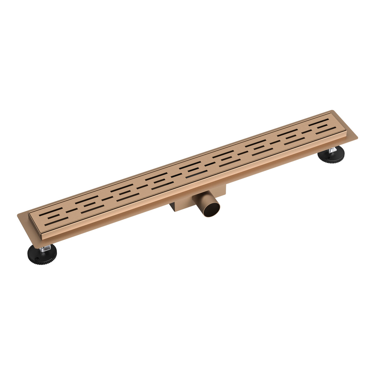 Creavit Aloni Rvs Douchegoot Compleet 50cm Geborsteld Koper