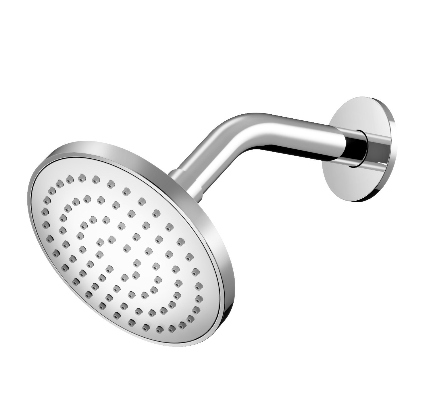 Hotbath Mate Hoofddouche Rond Met wandarm Geborsteld Nikkel