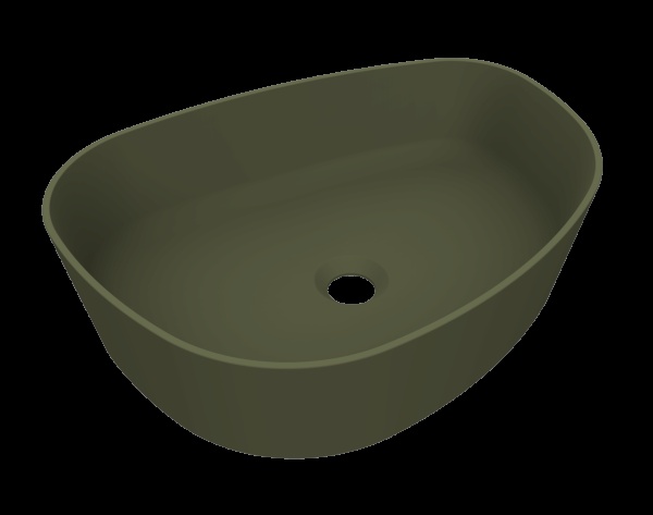 Arcqua Rocker Opbouw Waskom Organisch L 50x38 Mat Groen