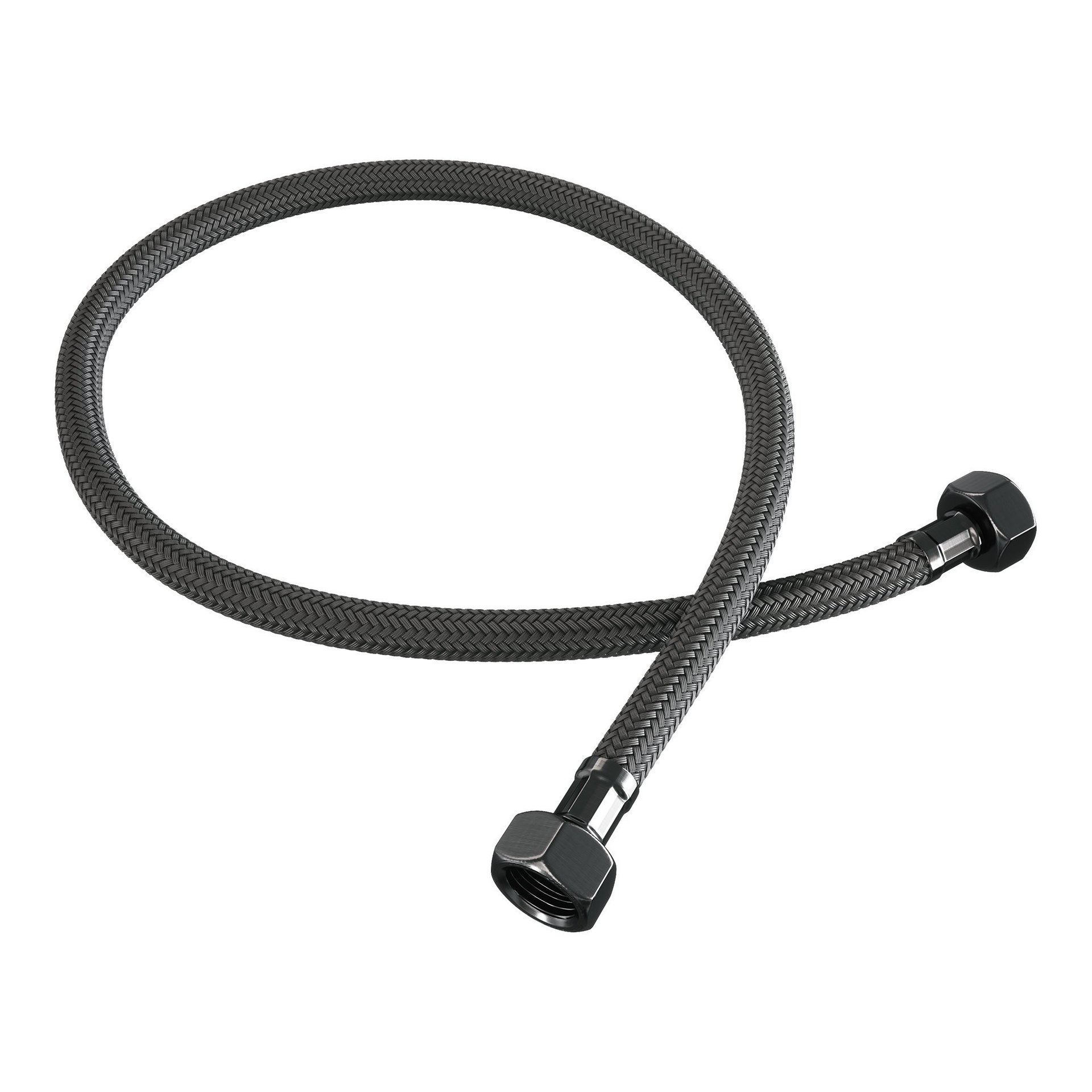 BRAUER Gunmetal Carving hoekstopkraan compleet met slang gunmetal geborsteld PVD