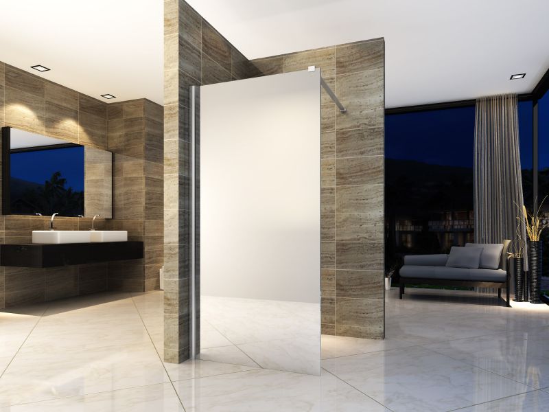Creavit Aloni Inloopdouchewand Spiegelglas 8mm 100x200cm