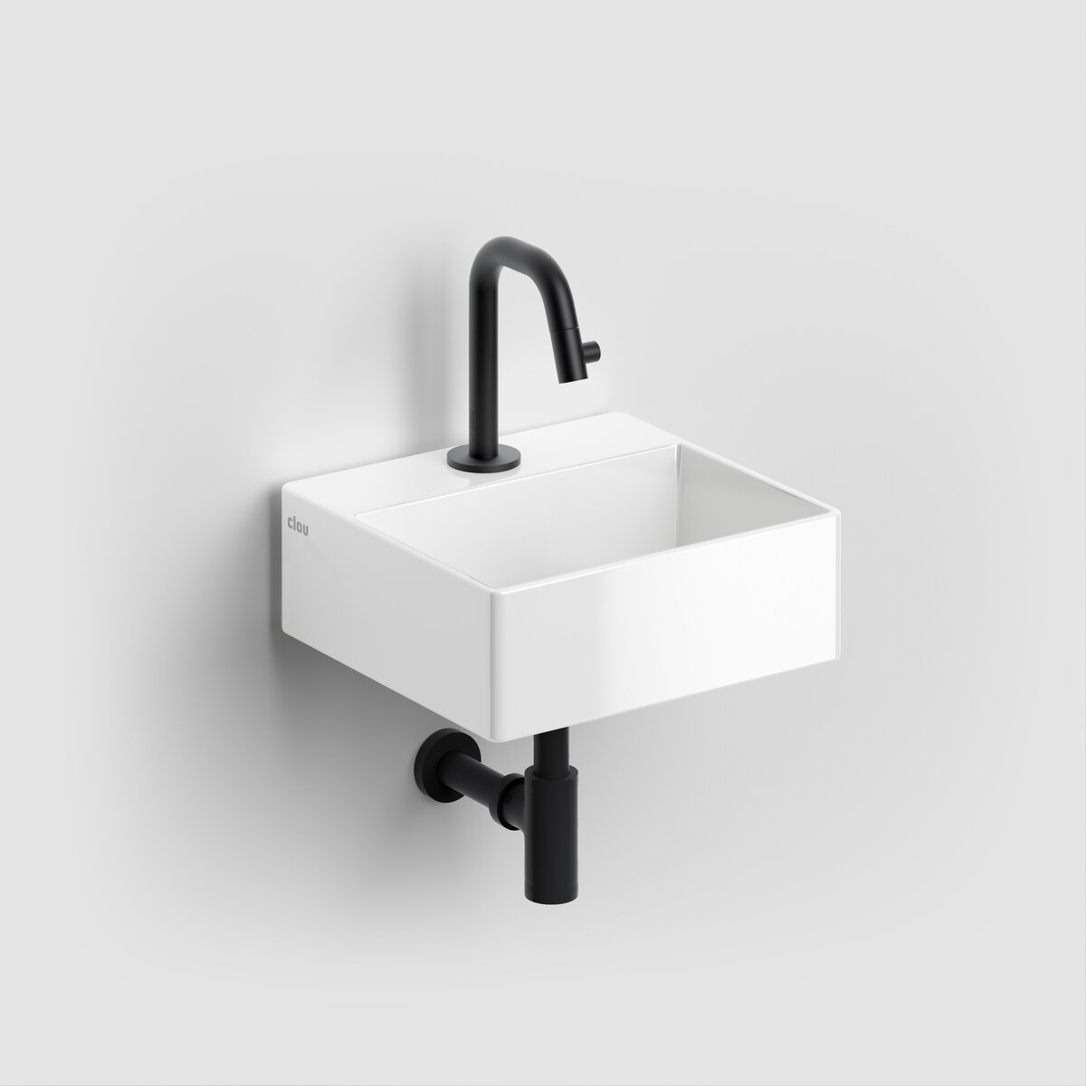 Clou Flush fontein 28x27cm inclusief plug met kraangat keramiek glanzend wit