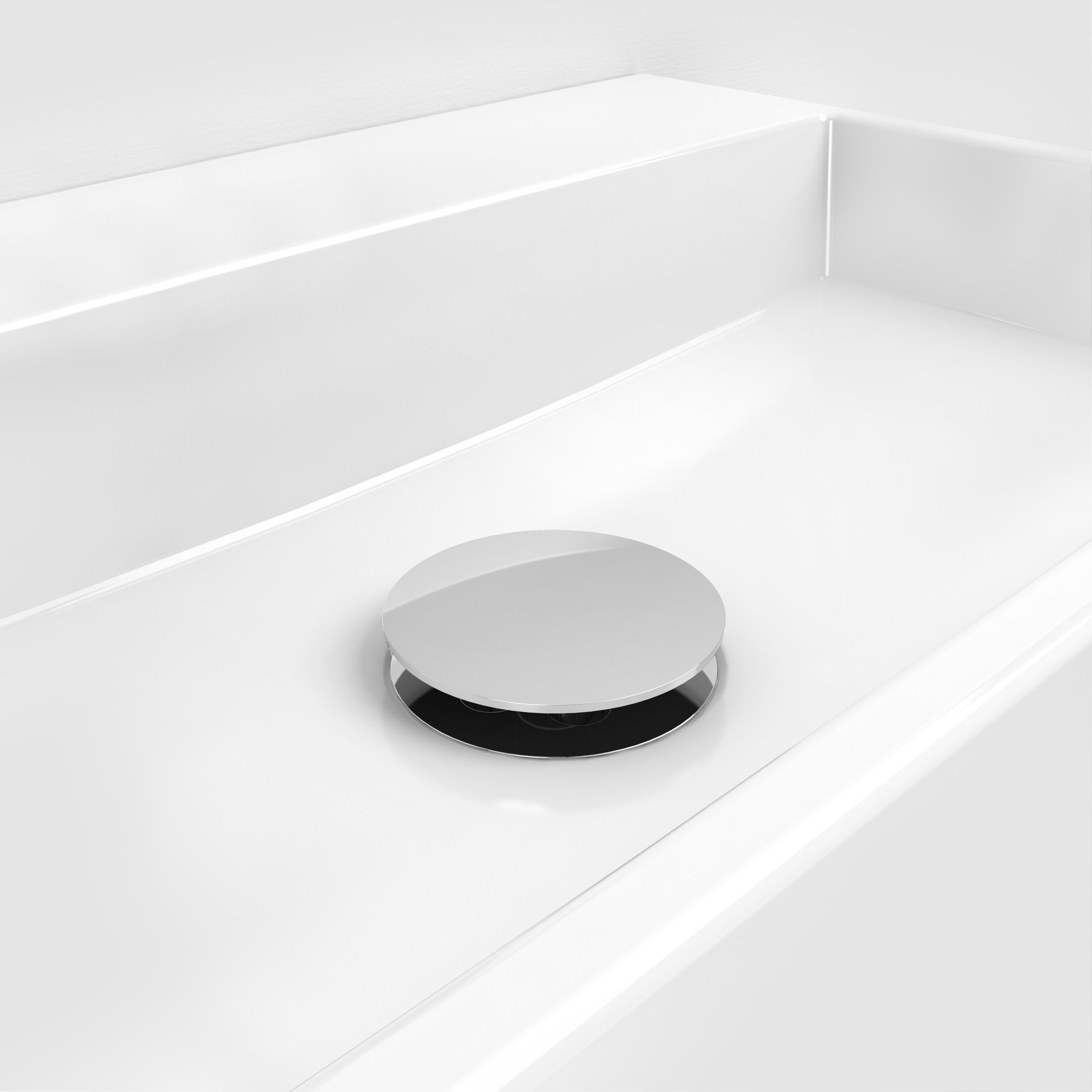 Clou Mini Wash Me Afvoerplug met Afdekkap niet Afsluitbaar 8x5.5 cm Chroom