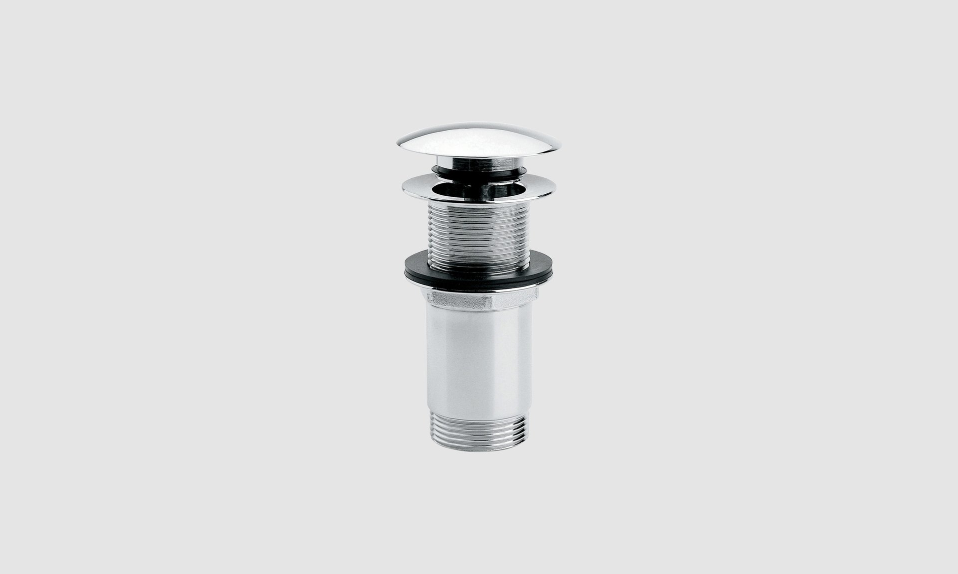 Clou InBe Stop/Go Afvoerplug zonder Overloop Rond 6.6 cm Chroom