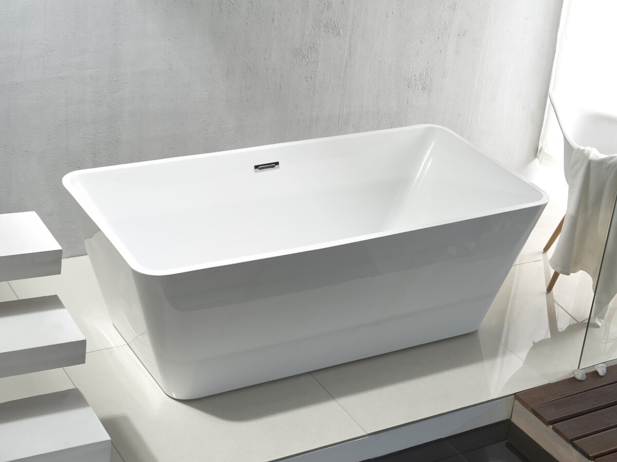 Creavit Aloni Vrijstaand Bad Quadro Wit 180x80