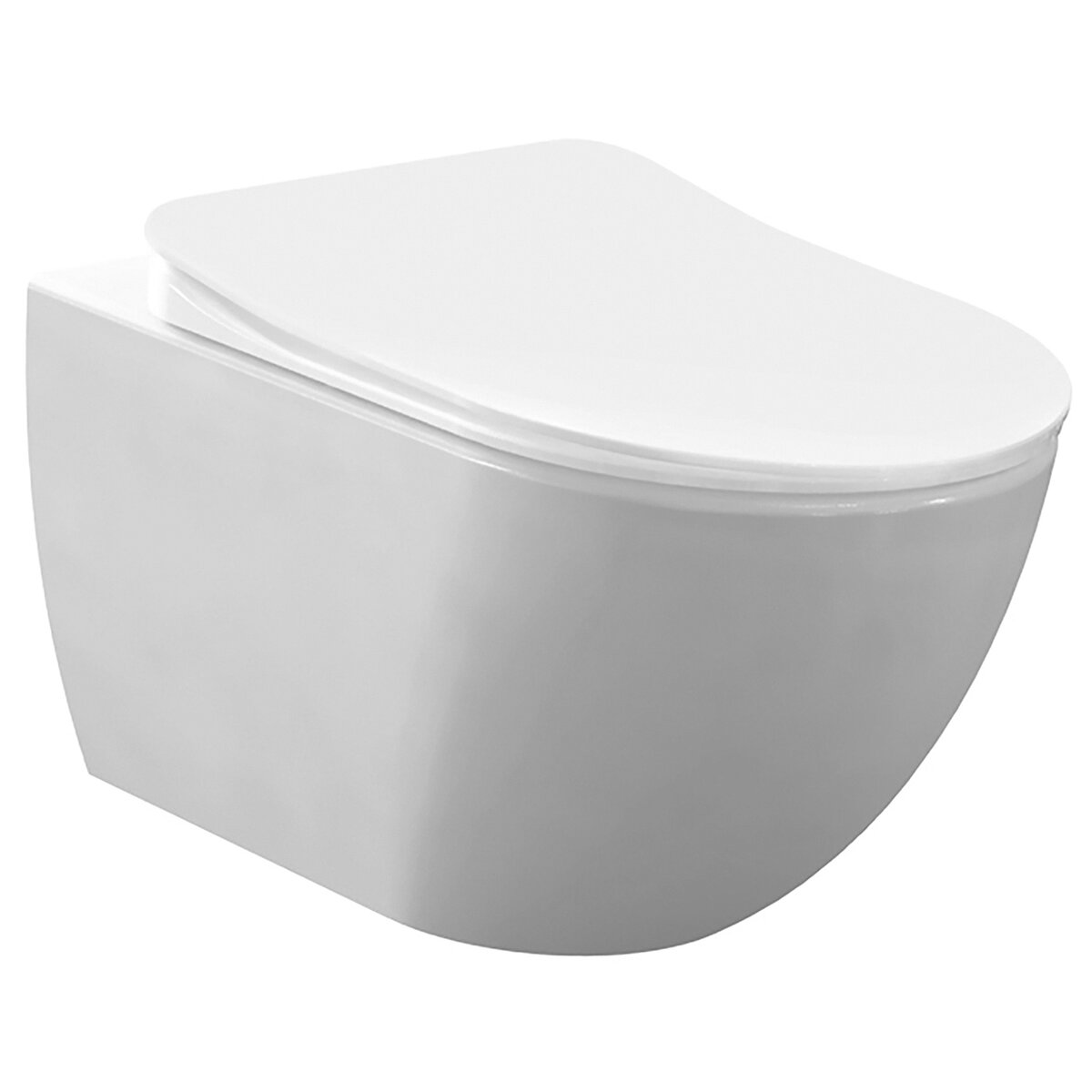 Creavit Design Ophang Wc Met Rvs Sproeier (Bidet), Verborgen Bevestiging Wit