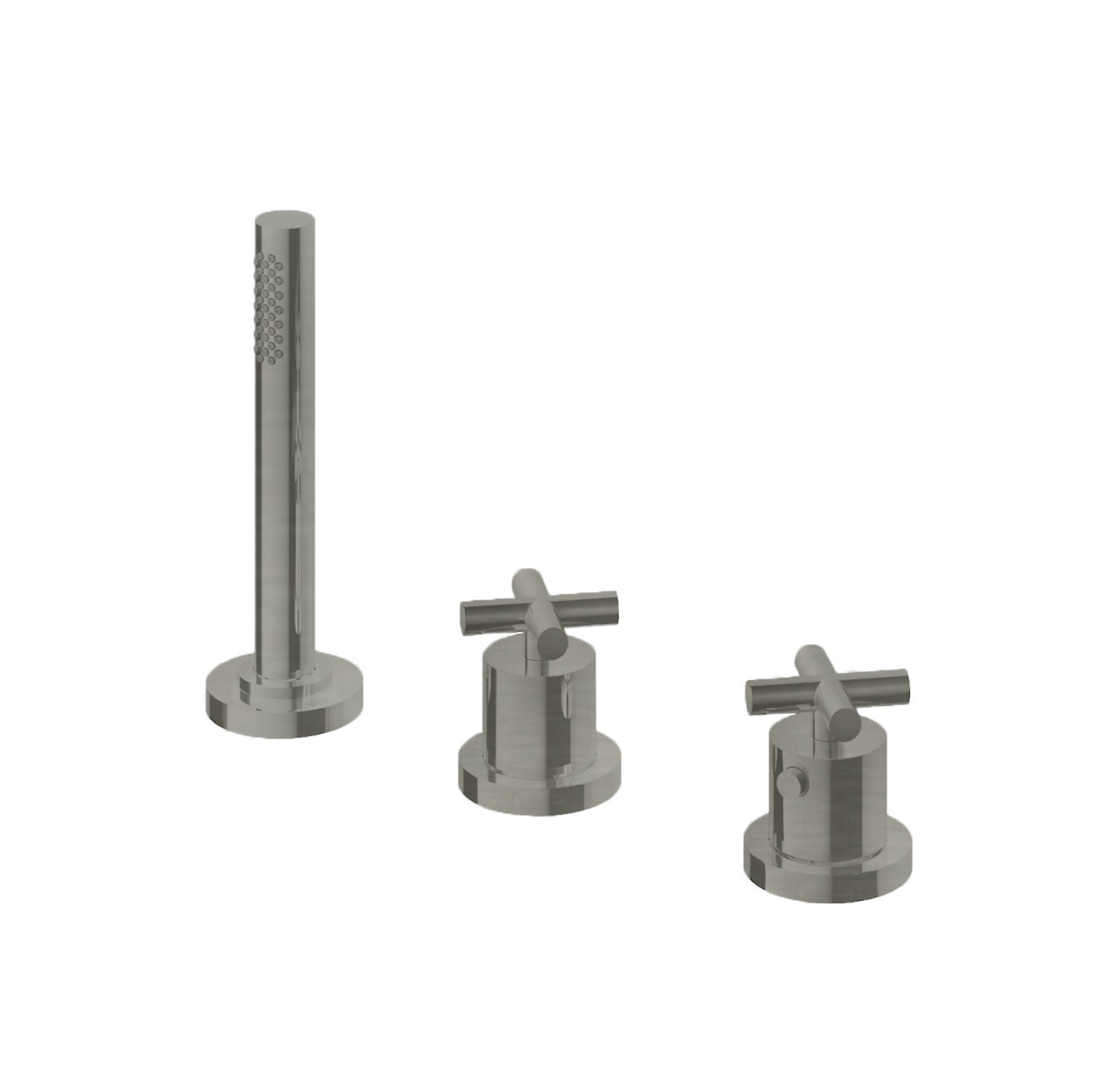 Hotbath Chap Thermostatische badrandcombinatie Geborsteld Nikkel