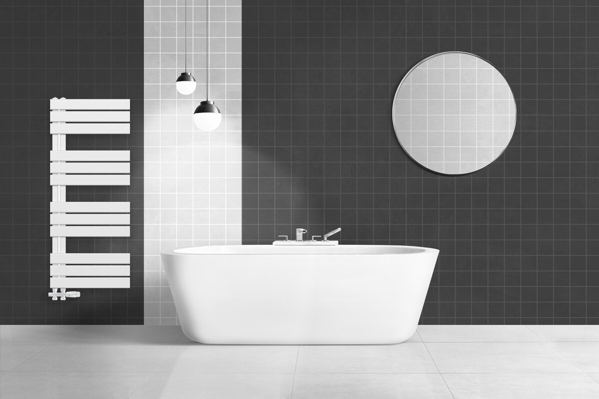 Belrad Handdoek Radiator Wit Links 180×50 cm 864W
