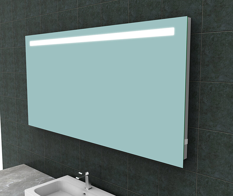 Wiesbaden Tigris spiegel rechthoek met LED en stopcontact 160 x 80 cm (uitlopend)