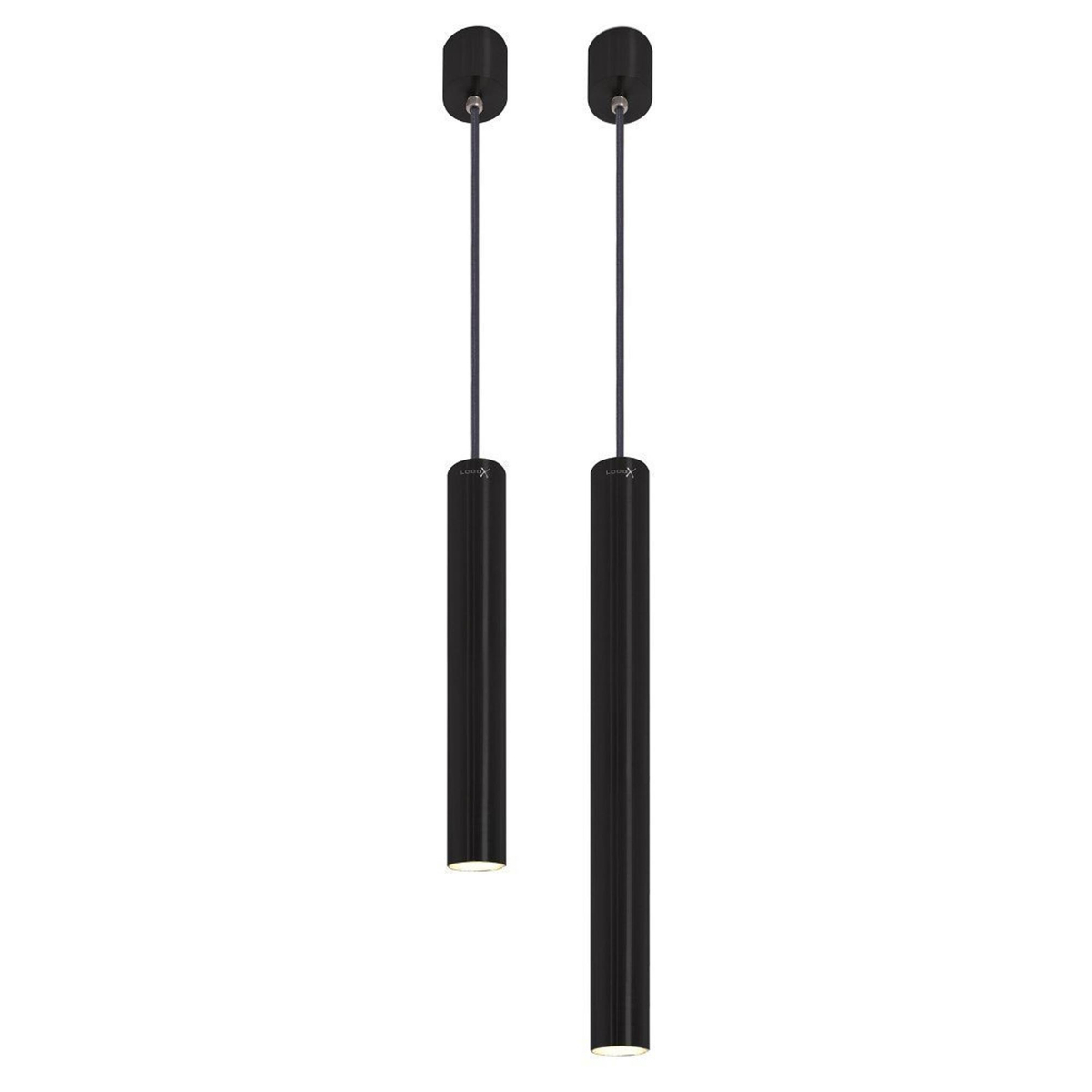 Looox LoooX Light 25 en 40 cm (set), LED, mat zwart