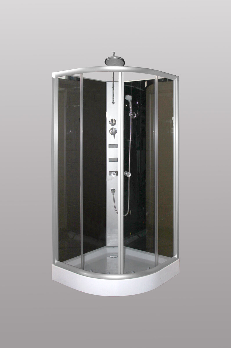 Varo complete 1/4 ronde douchecabine 90x90x230 cm alu