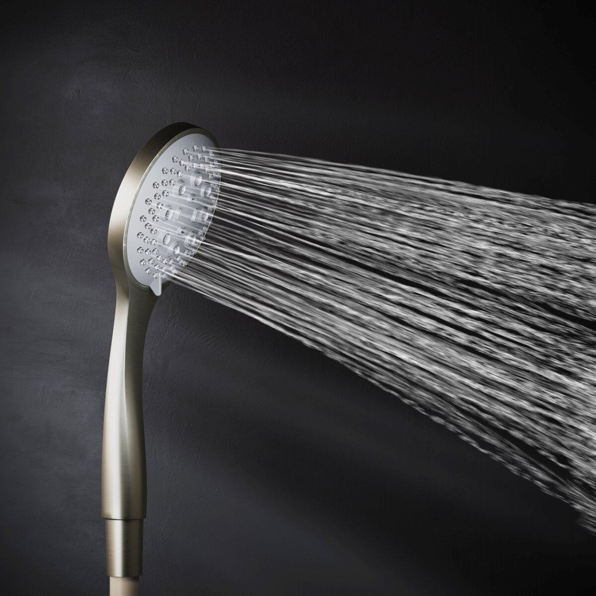 Hotbath Mate Handdouche 3-standen 10 cm Geborsteld Nikkel