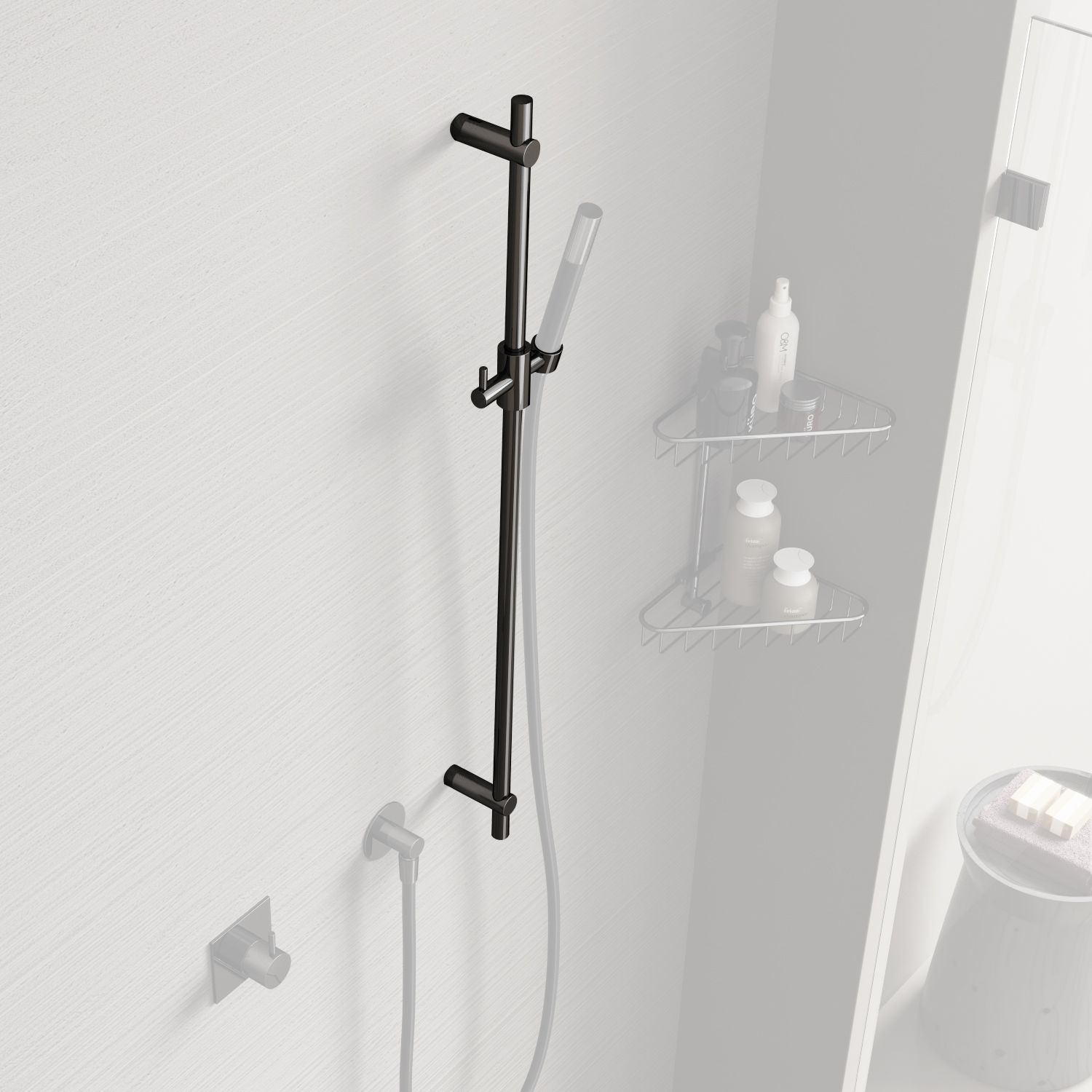 Hotbath Mate Glijstang 90cm Zwart Chroom