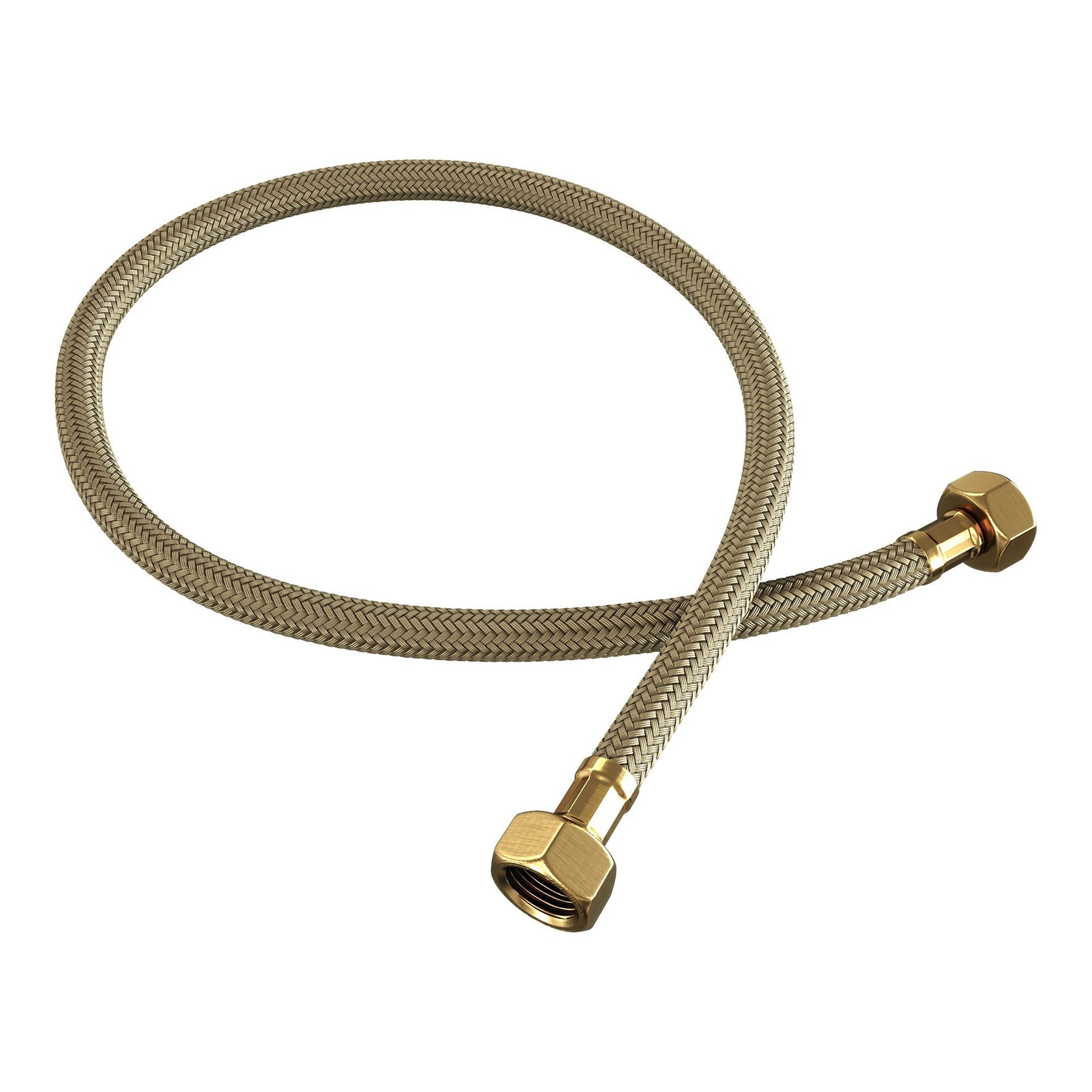 BRAUER Gold Edition hoekstopkraan compleet met slang goud geborsteld PVD