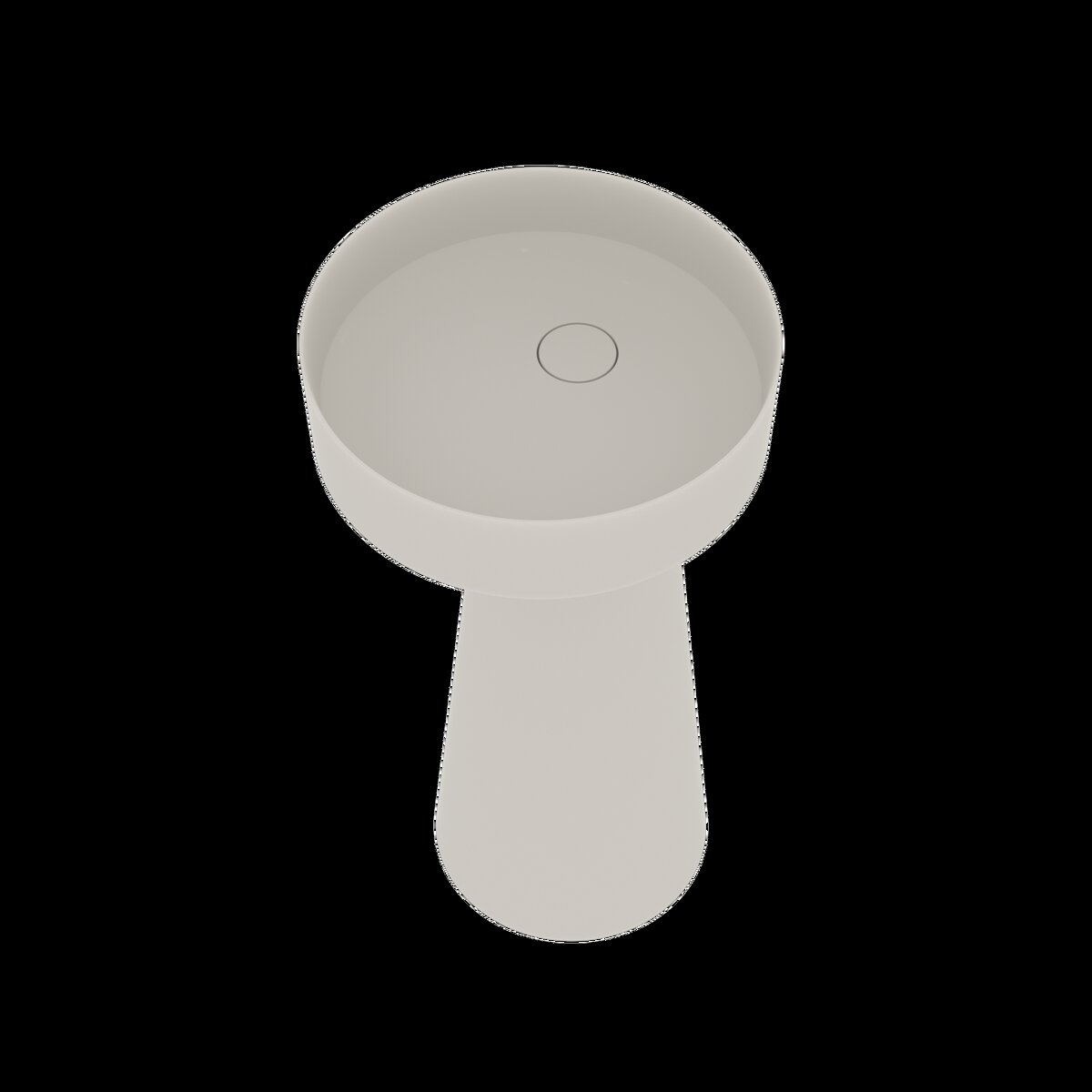 Ideavit Waskom Voetstuk Solidfloat-PE 30x30x75 cm Solid Surface Met Waskom Mat Wit