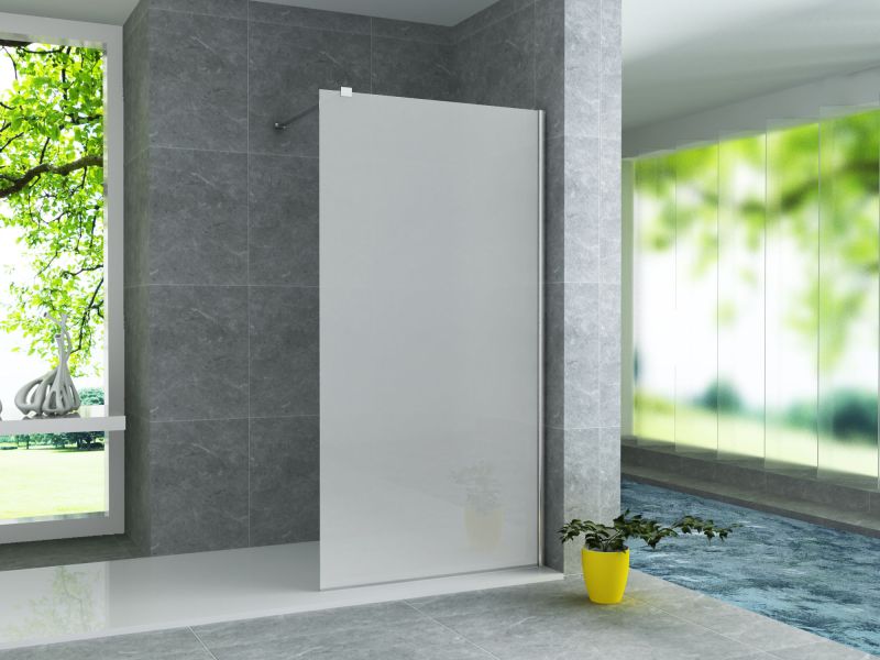 Creavit Aloni Inloopdouchewand Melkglas 8mm 90x200cm