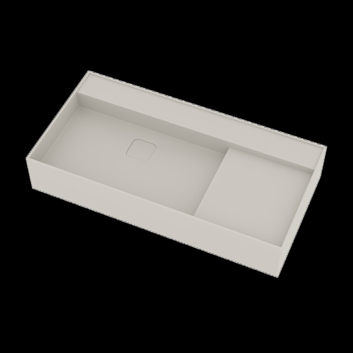 Ideavit Wastafel Solidbliss 90x45x16 cm Solid Surface 1 Plateau Mat Wit