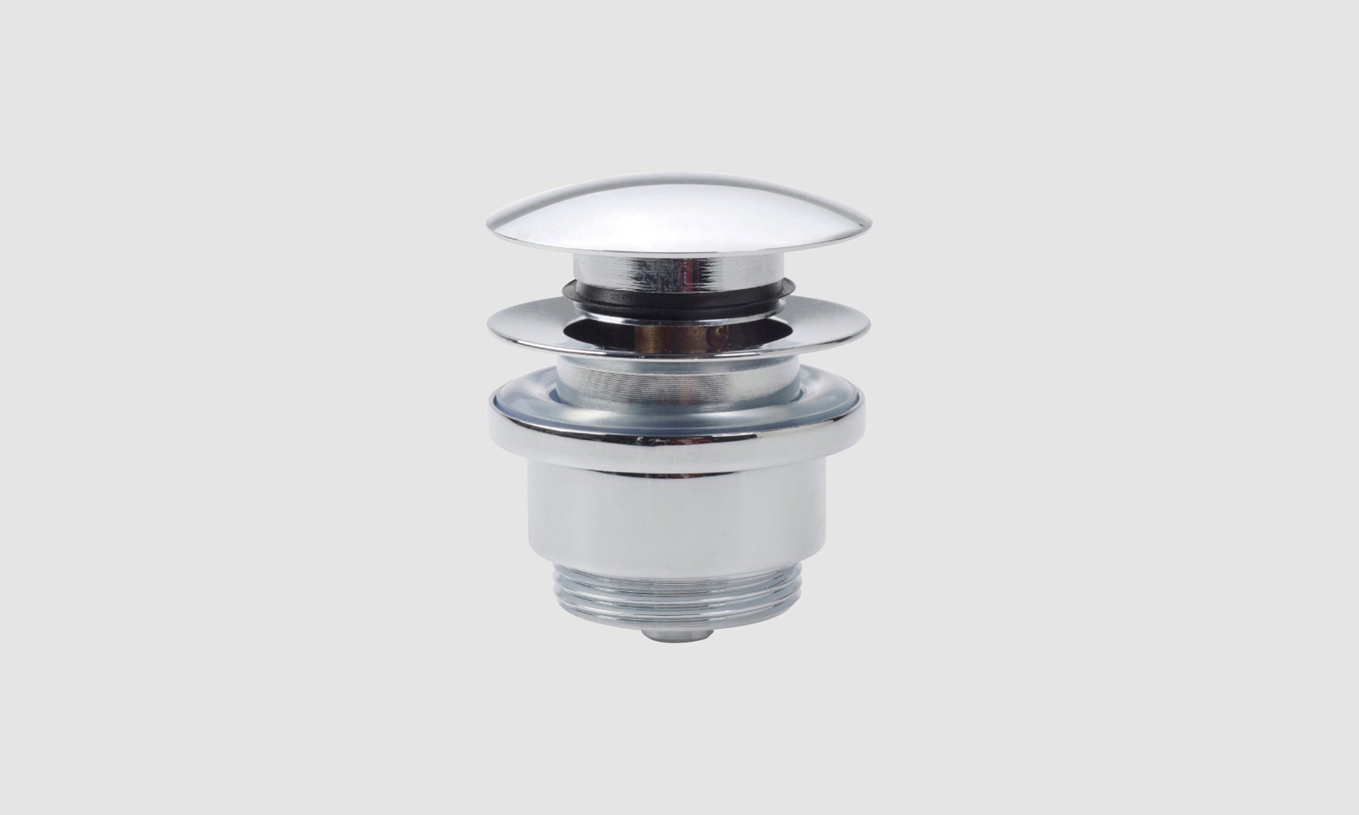 Clou InBe Stop/Go Afvoerplug zonder Overloop Rond 6.3 cm Chroom
