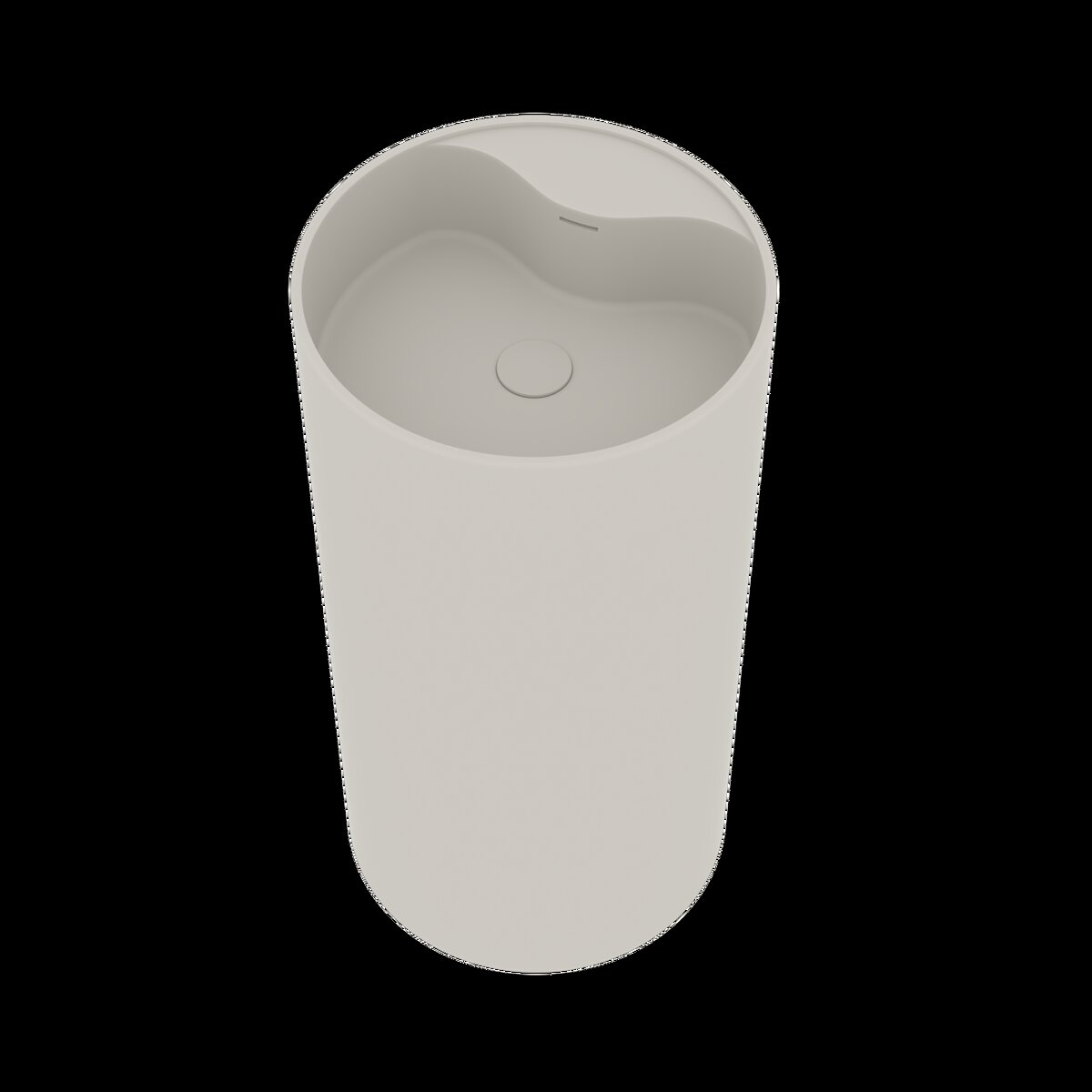 Ideavit Waskom Solidroll 45x45x90 cm Solid Surface Op Voetstuk Mat Wit