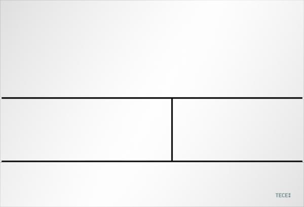 TECEsquare II metaal WC-bedieningsplaat voor duospoeltechniek Mat Wit