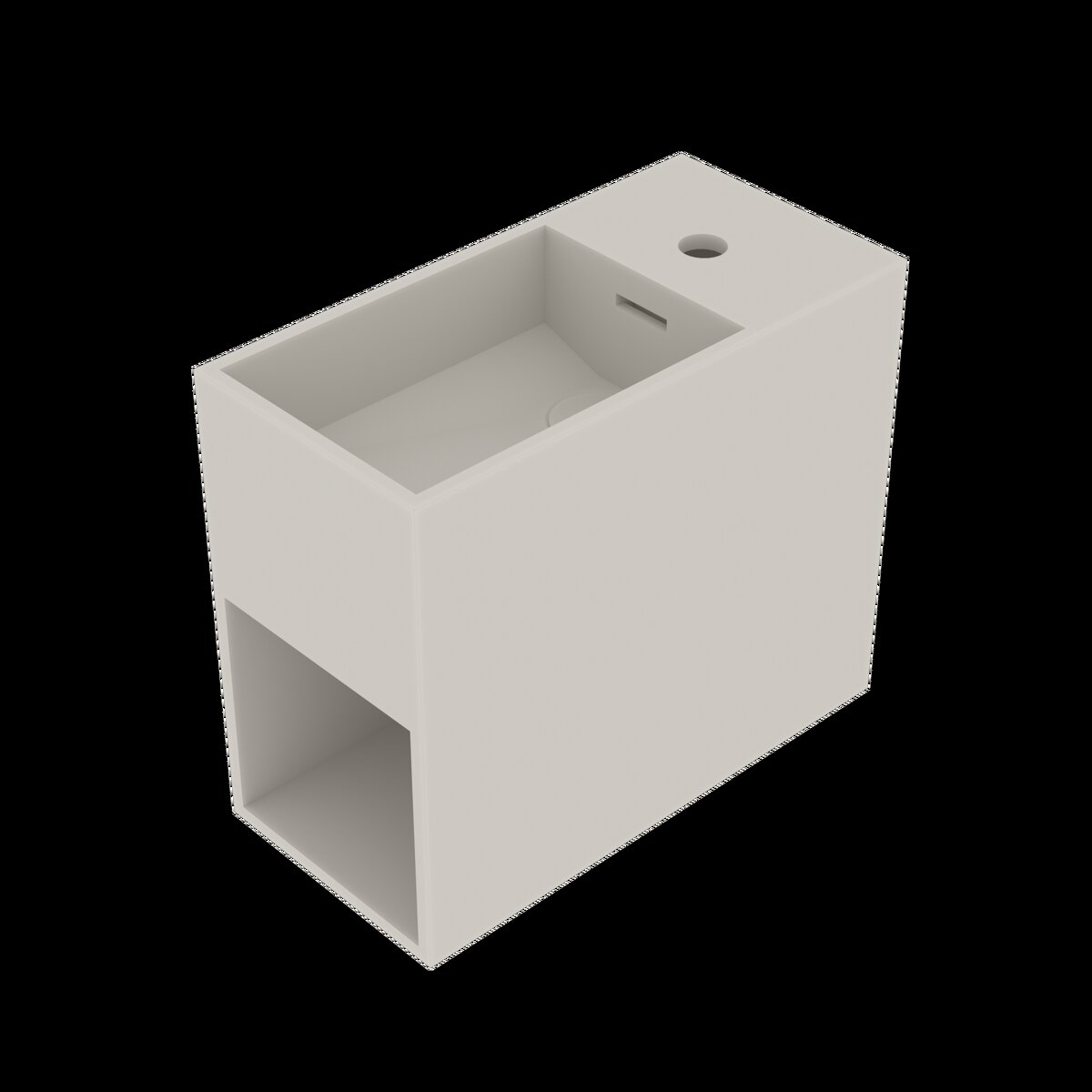 Ideavit Wastafel Solidwash 45x22x38 cm Solid Surface Mat Wit