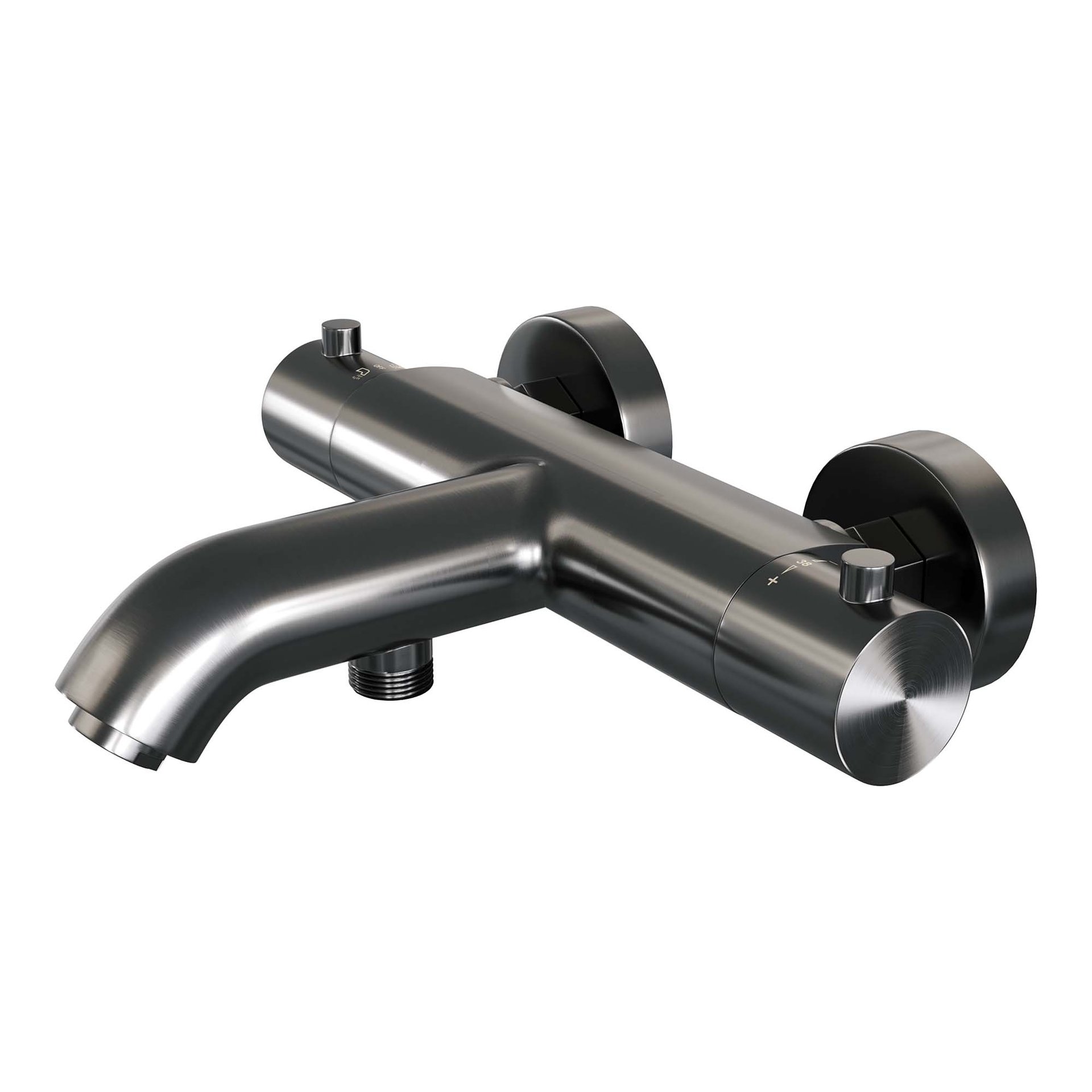BRAUER Gunmetal Edition opbouw baddouche thermostaatkraan gunmetal geborsteld PVD