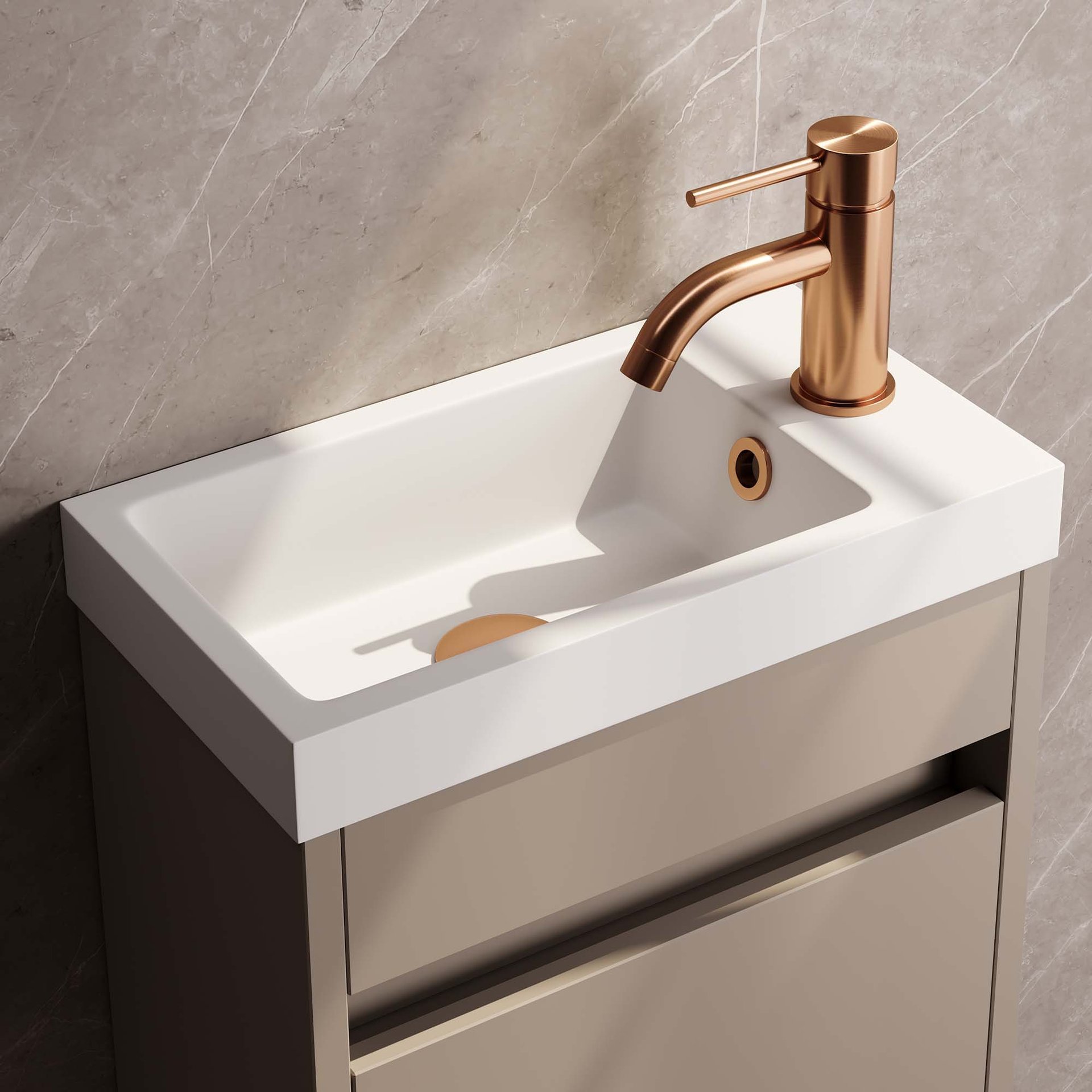 BRAUER Copper Edition opbouw fonteinkraan koper geborsteld PVD