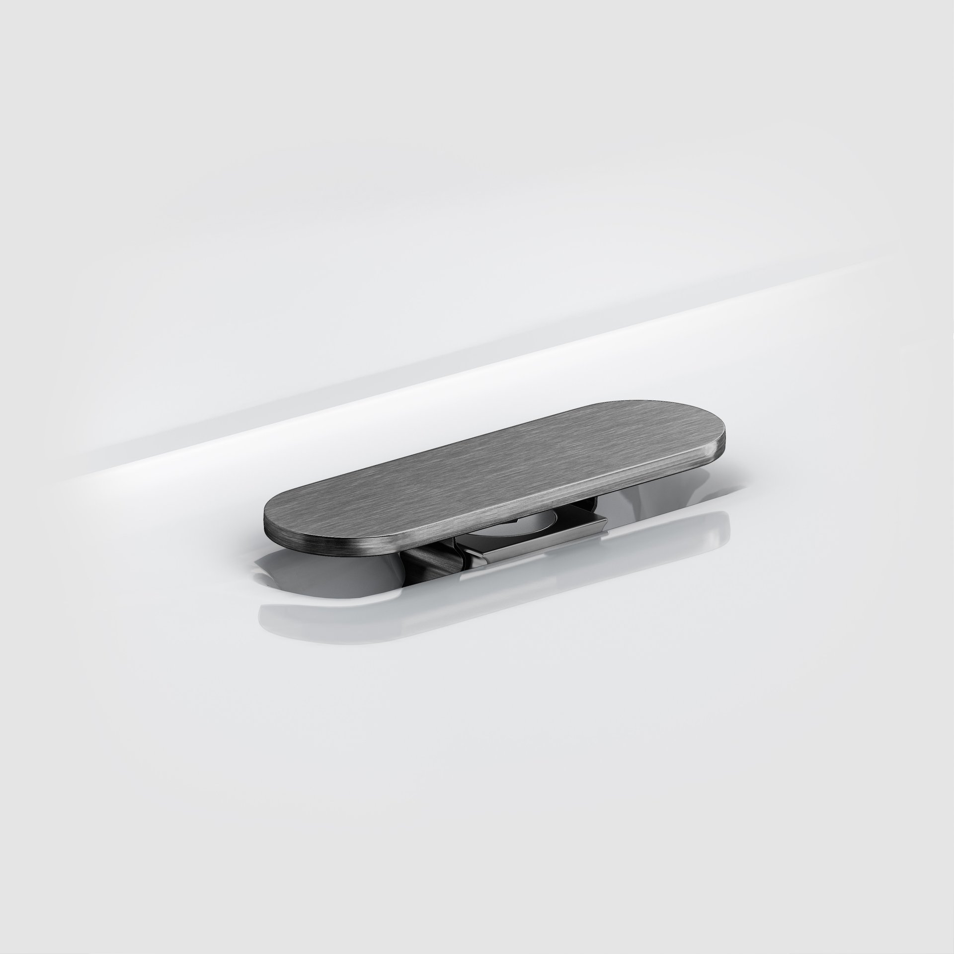 Clou (New) Flush/First Afvoerplug en Sifon Aansluiting 8x6.5 cm Geborsteld Gunmetal PVD