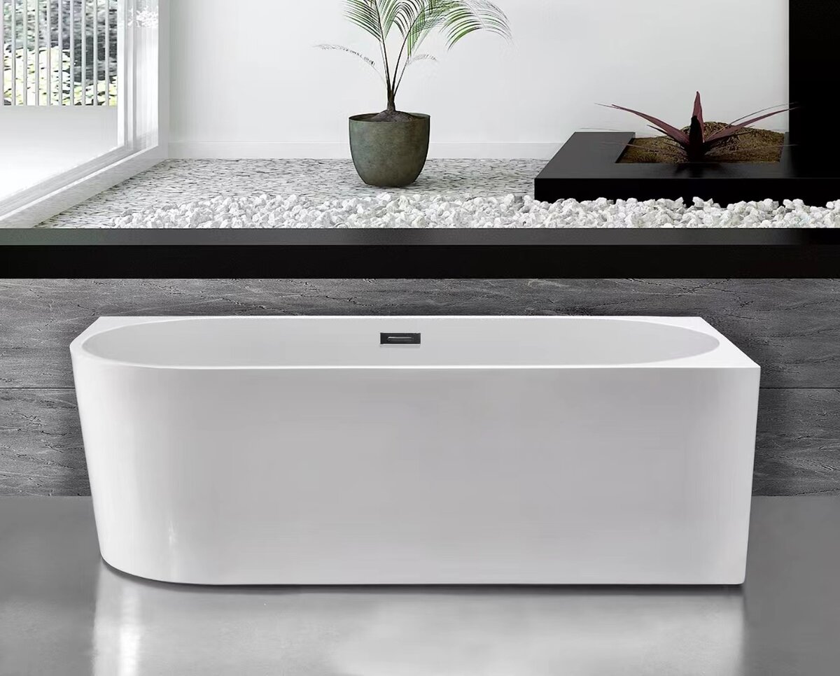 Creavit Aloni Vrijstaand Bad Hoekbad 180x80x58cm Rechts Glans Wit met Badwaste en Overloop - FB3400R