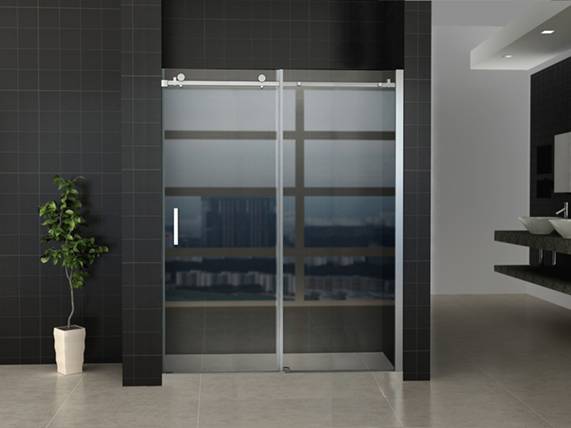 Schuifbare Nisdeur 2-D. 1100X2000 Chr.8Mm Nano