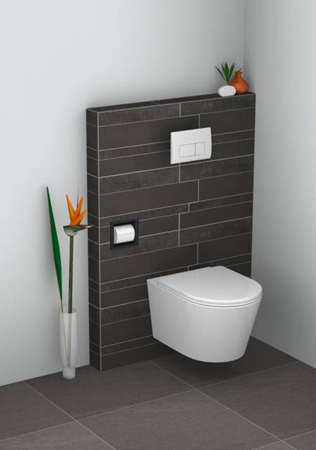 Toiletrolhouder Mat Zwart