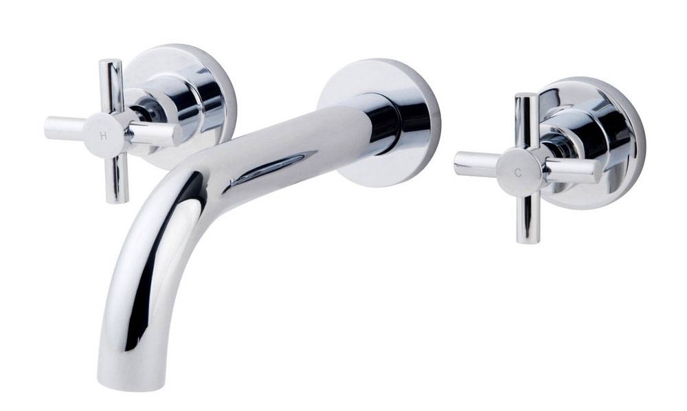 Cross Inbouw-Wastafelmengkraan 2-Knops compleet Chroom (uitlopend)
