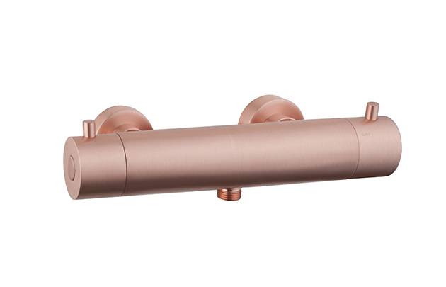 Caral Cool Touch thermostatische douchemengkraan geborsteld koper (uitlopend)