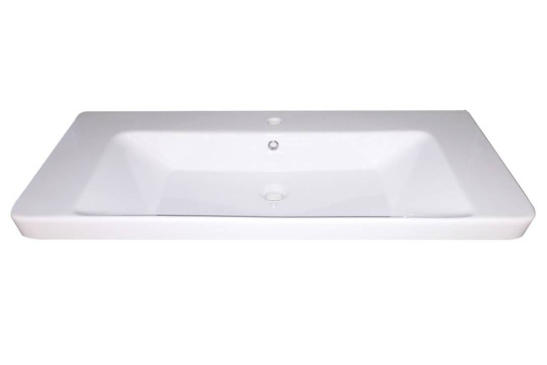 Moby Losse Meubel Wastafel Keramiek met 1 kraangat 103x46x6 Cm (uitlopend)