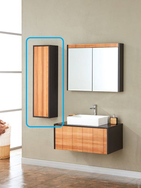 Kolomkast Vasta Mat Zwart Houten kast Kolomkast Vasta Mat Zwart Houten kast