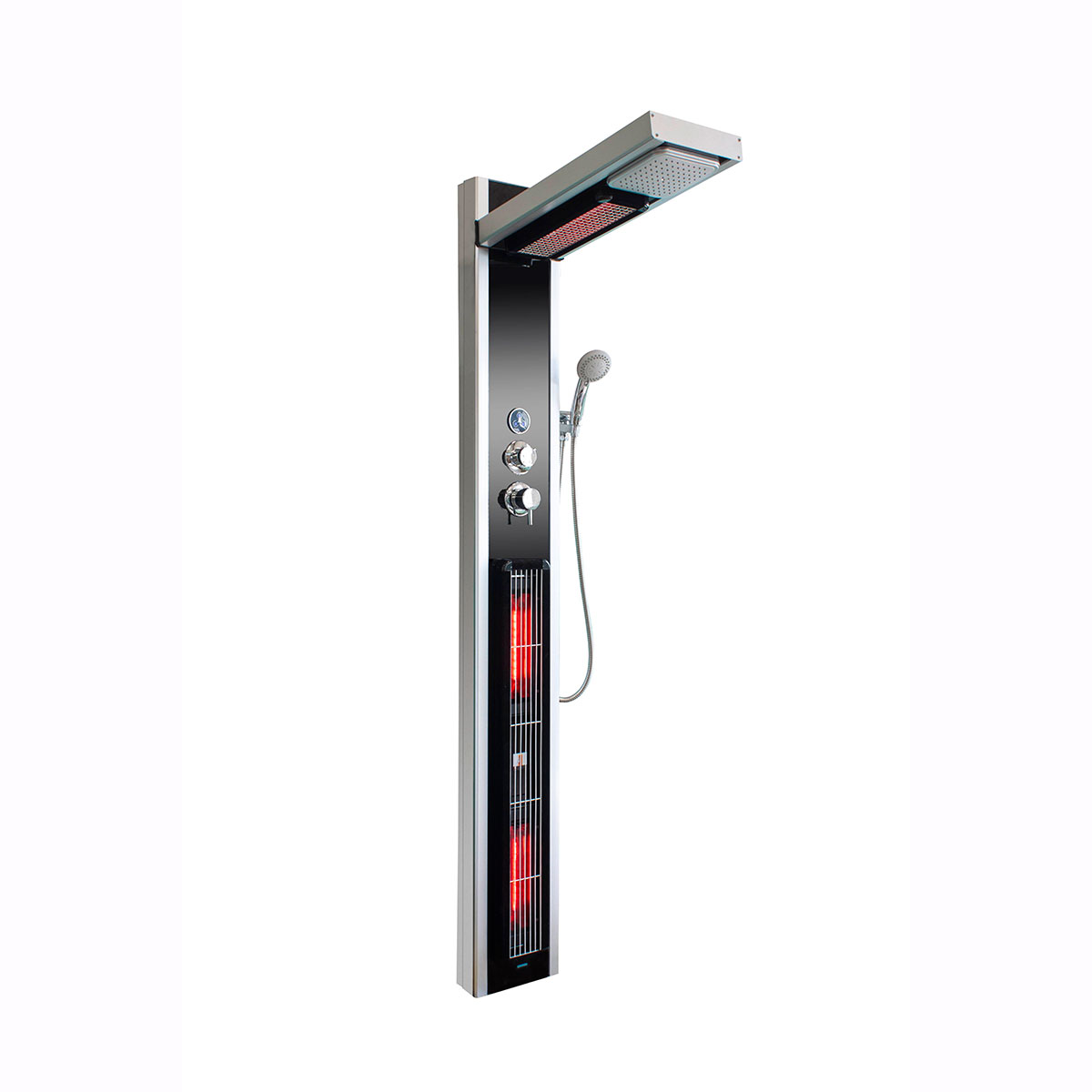Infrarood Douchepaneel 25x69x190 cm touchpad mengkraan regendouche handdouche infraroodstralers links Infrarood Douchepaneel 25x69x190 cm touchpad mengkraan regendouche handdouche infraroodstralers links