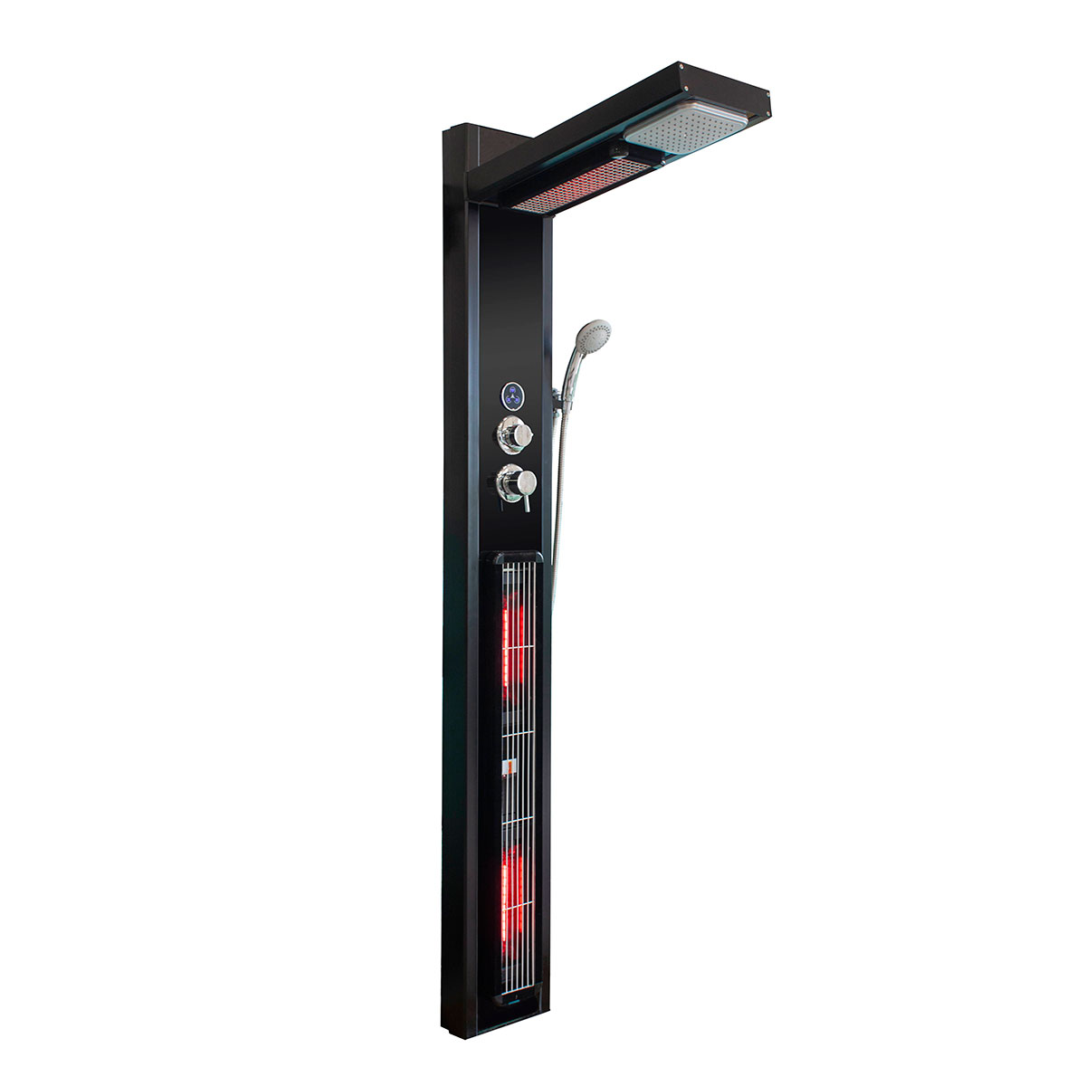 Infrarood Douchepaneel 25x69x190 cm touchpad mengkraan regendouche handdouche infraroodstralers links