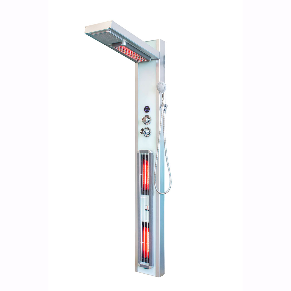 Infrarood Douchepaneel 25x69x190 cm touchpad mengkraan regendouche handdouche infraroodstralers rechts Infrarood Douchepaneel 25x69x190 cm touchpad mengkraan regendouche handdouche infraroodstralers rechts