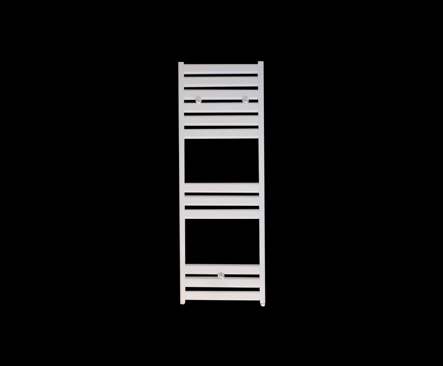 Designradiator 45x120cm 650 Watt Glans Wit Zijaansluiting Middenaansluiting voorkant
