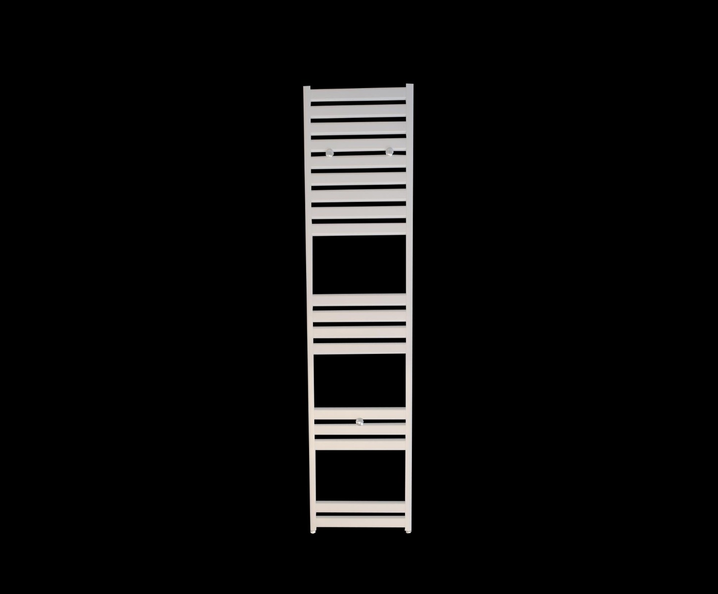 Designradiator 45x180cm 927 Watt Glans Wit Zijaansluiting Middenaansluiting voorkant Designradiator 45x180cm 927 Watt Glans Wit Zijaansluiting Middenaansluiting voorkant