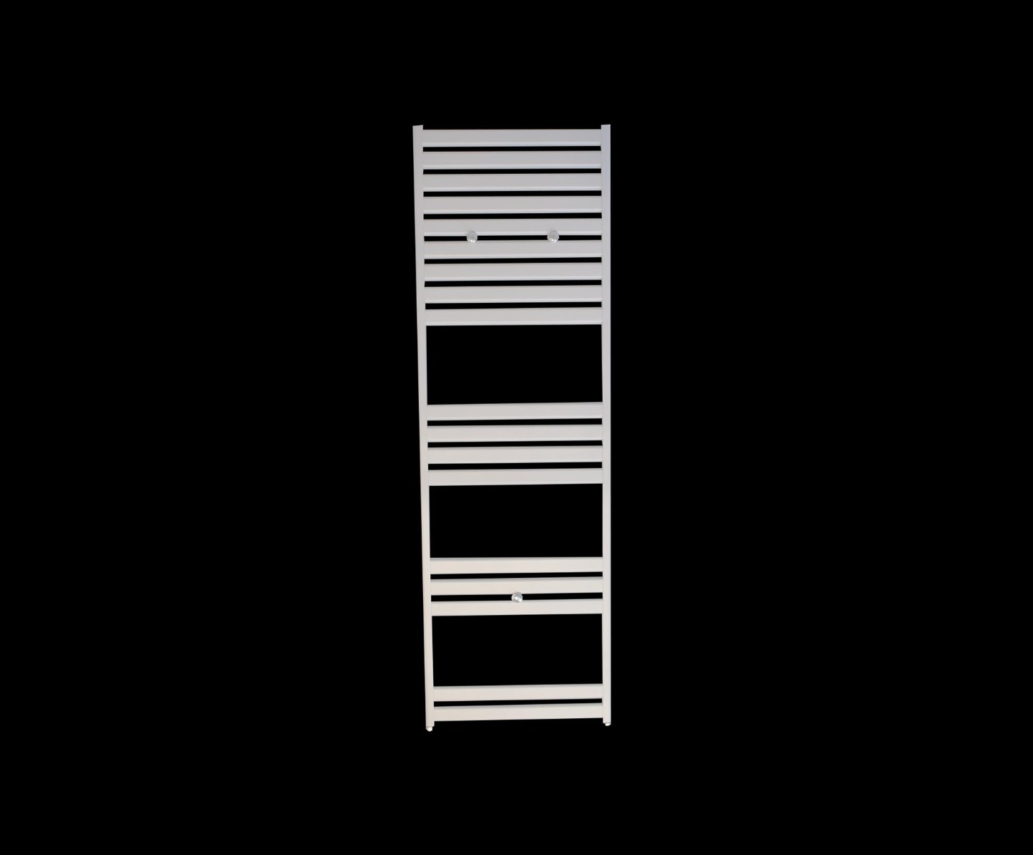Designradiator 60x180cm 1135 Watt Glans Wit Zijaansluiting Middenaansluiting voorkant Designradiator 60x180cm 1135 Watt Glans Wit Zijaansluiting Middenaansluiting voorkant