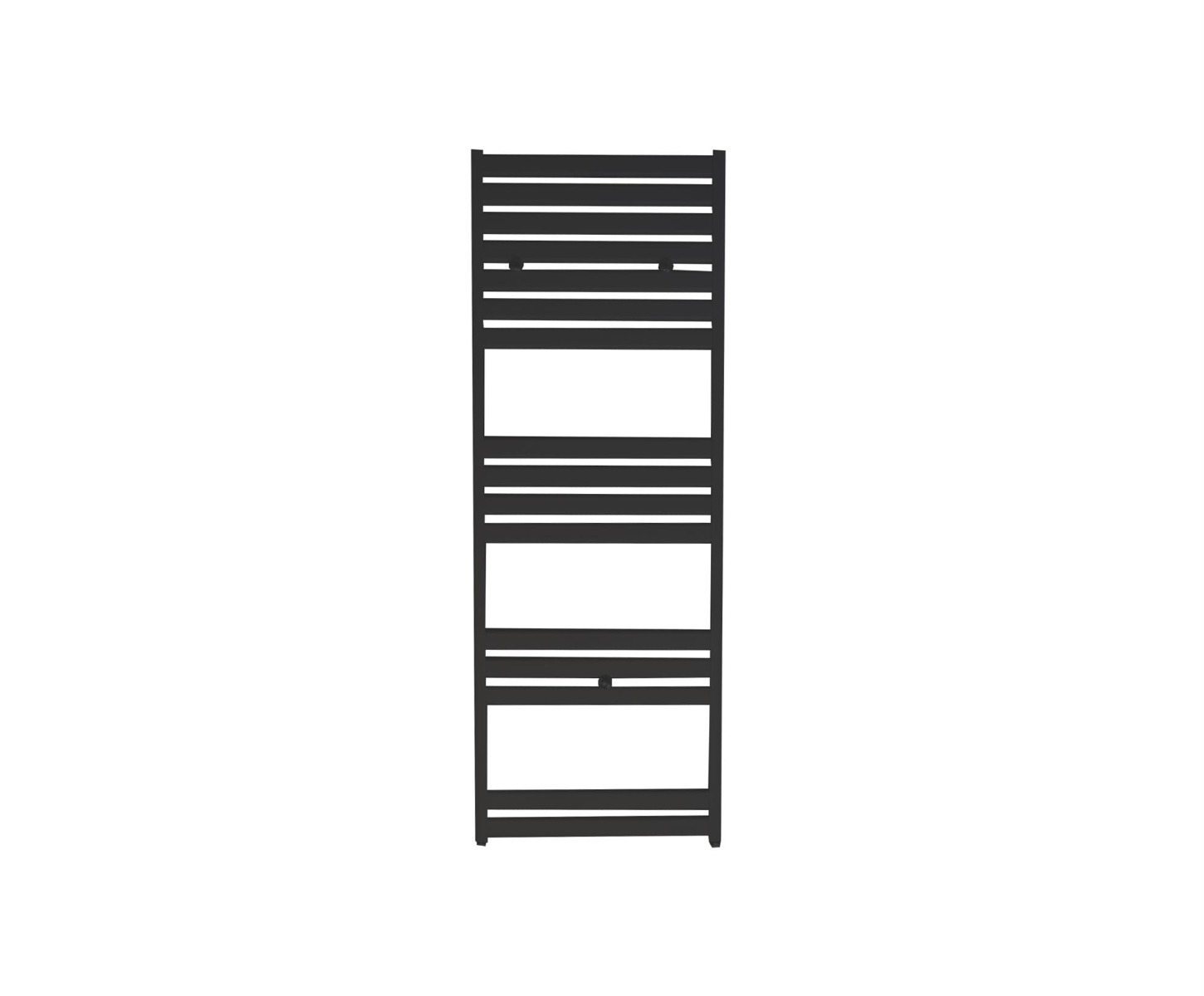 Designradiator 60x160cm 1010 Watt Mat Zwart Zijaansluiting Middenaansluiting voorkant