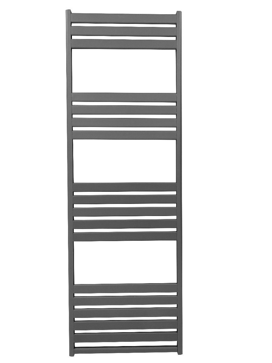 Designradiator 60x180cm 1135 Watt Mat Antraciet Zijaansluiting Middenaansluiting voorkant