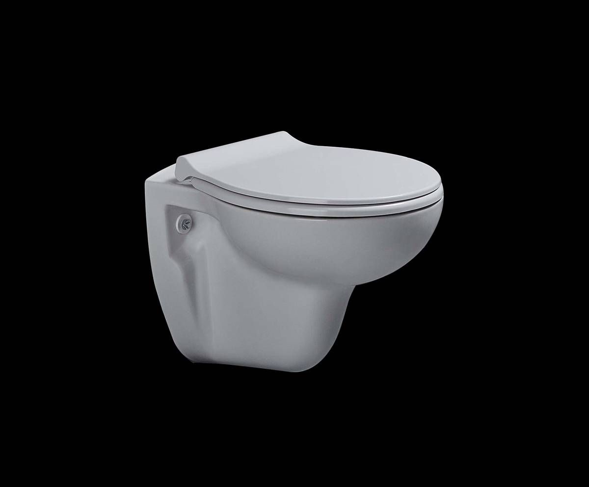 Toiletpot Hangend  Diepspoel Met Softclose Toiletbril Odet Wit zijkant