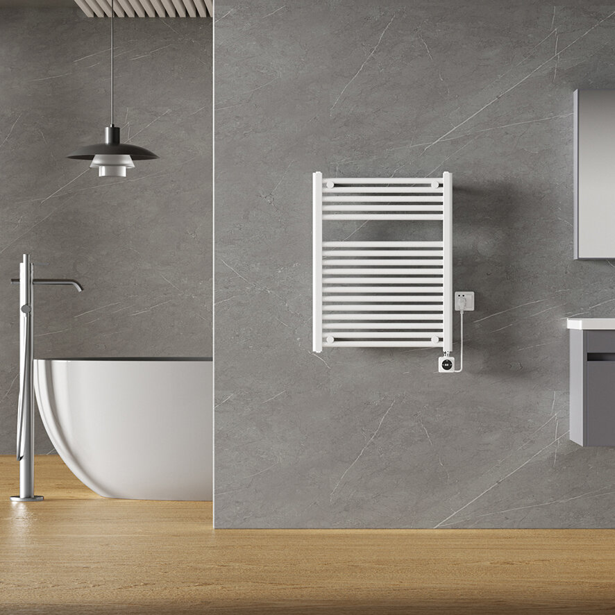 Elara Elektrische Radiator Smart WiFi 76.6x60 cm Glans Wit
