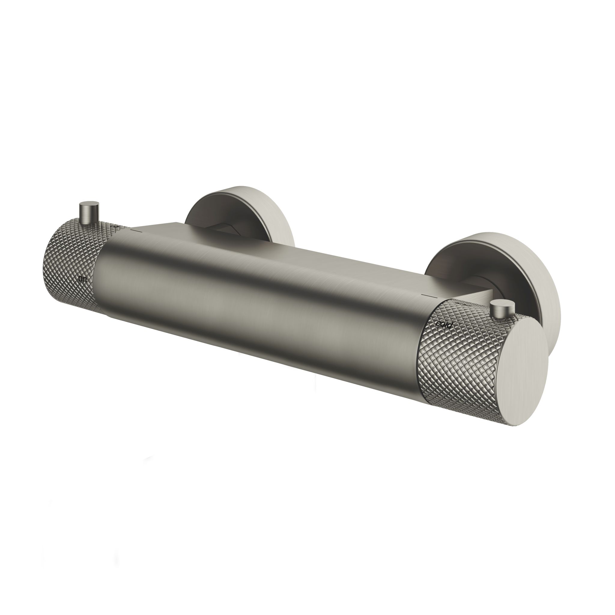 Hotbath Cobber X Afbouwdeel - Inbouw Stopkraan Warm Geborsteld Nikkel