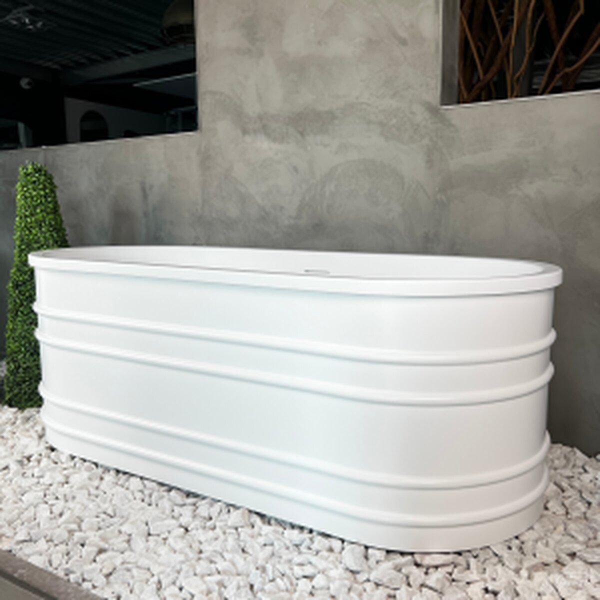 Best-Design "Drible" vrijstaand bad mat-wit 168x78x60cm