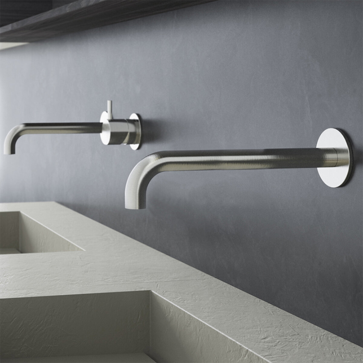 Hotbath Cobber Uitloop met rozet 18 cm Geborsteld Nikkel